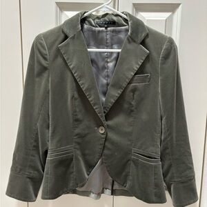 Theory Vintage Sage Grey Velour Blazer